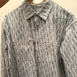 Dior Oblique Kasuri Cotton Denim Overshirt